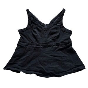 Torrid Black Cropped Tank Top‎ Sz 1